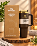 Chocolate Gold Brown Stanley - Cup Tumbler Quencher H2.0 Tumbler 40oz