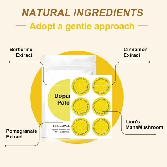 Dopamine Patches – Vegan Mood Support Patches for Daily Mental Wellness