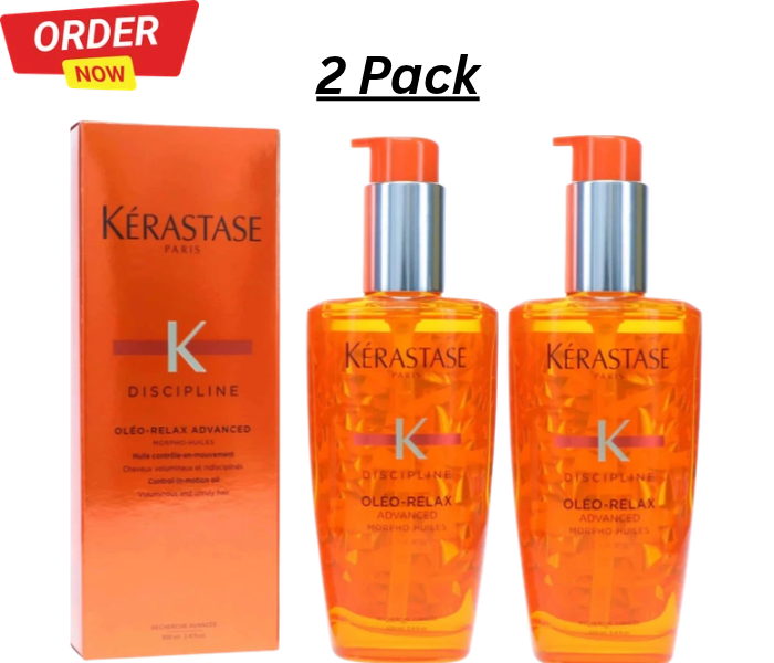 Kerastase Discipline OLEO RELAX ADVANCED HAIR Oil Anti-Frizz 100ml 2 Pack