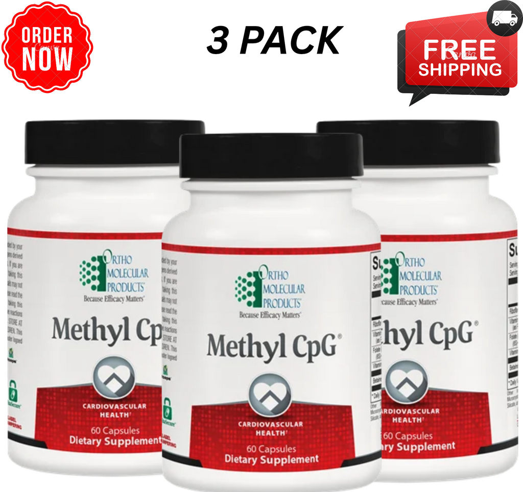 3 Pack Methyl CPG Ortho Molecular Products Cardiovascular 60 Capsules