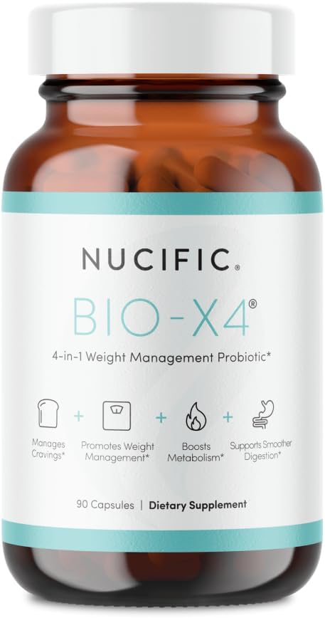 Bio-X4 Nucific Probiotic All Natural Weight Loss Metabolism Boost Best Bio x4 2 Pack