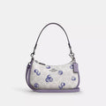 COACH CR292 Teri 2way Shoulder Signature Canvas Blueberry Print Outlet