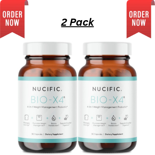 Bio-X4 Nucific Probiotic All Natural Weight Loss Metabolism Boost Best Bio x4 2 Pack