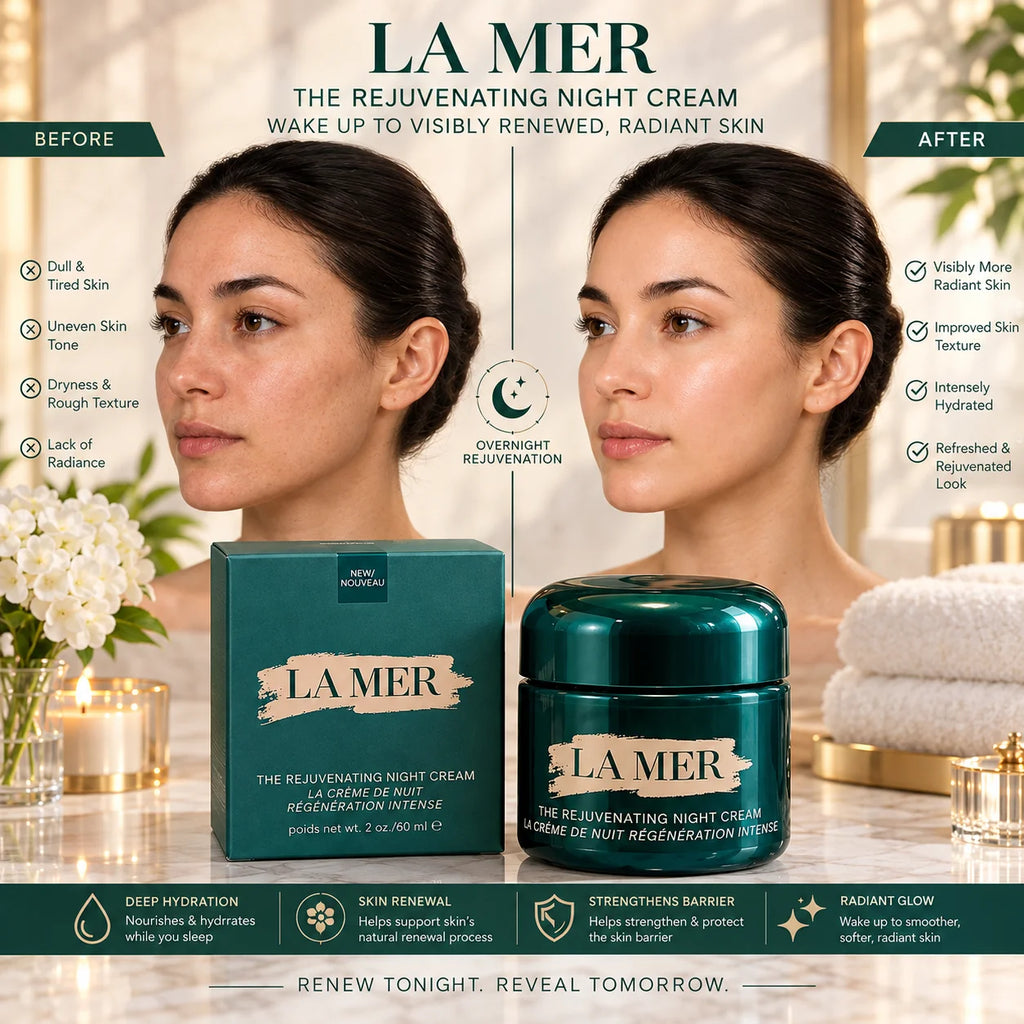 La Mer The Rejuvenating Night Cream 2 oz / 60ml – Luxury Facial Moisturizer NEW