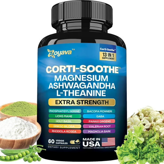 Cortisol Supplement Magnesium Glycinate 200mg L-Theanine