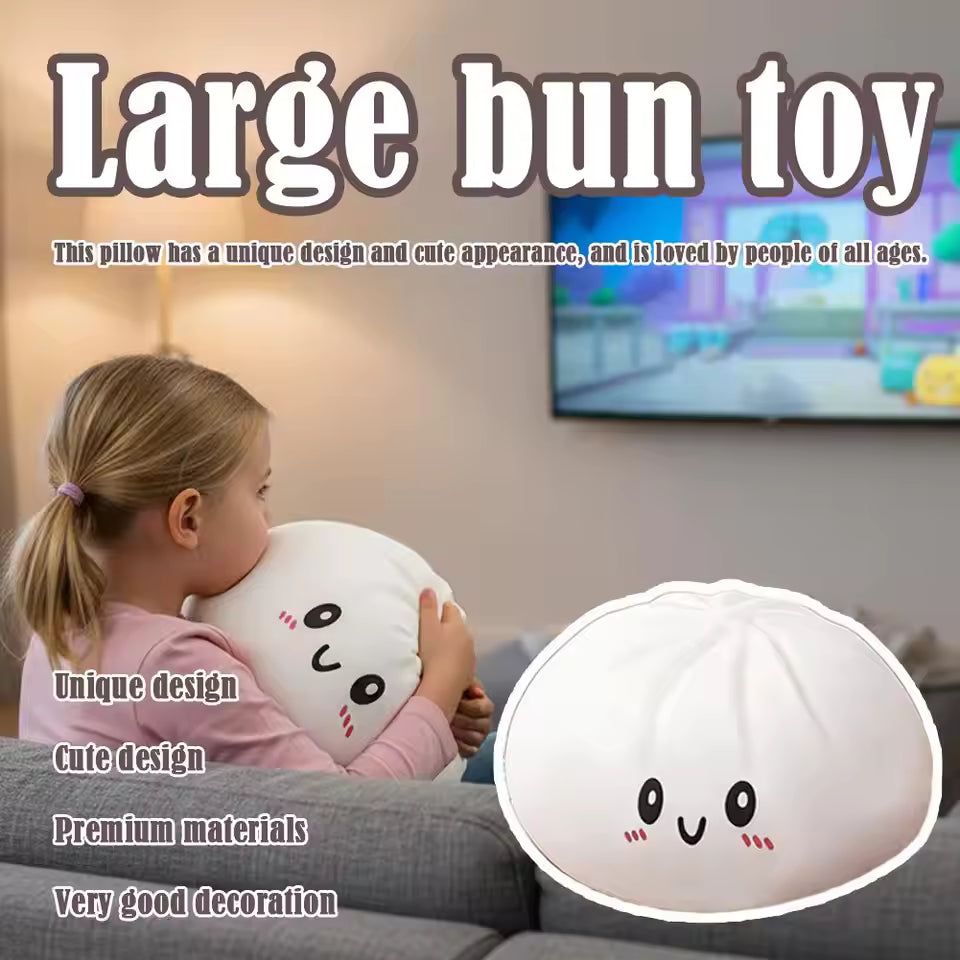 Cute Giant Dumpling Plush Pillow Soft PET Stuffed Squishy Toy