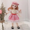 30cm Bjd Doll 12 Moveable Joints 1/6 Girl's Dress 3D Brown Eyes Toy with Clothes Shoes Kids Toys