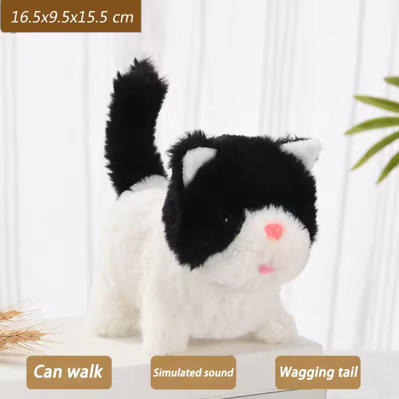 New Walking Kitty Plush Toy Electric Interactive Cat Stuffed Animal
