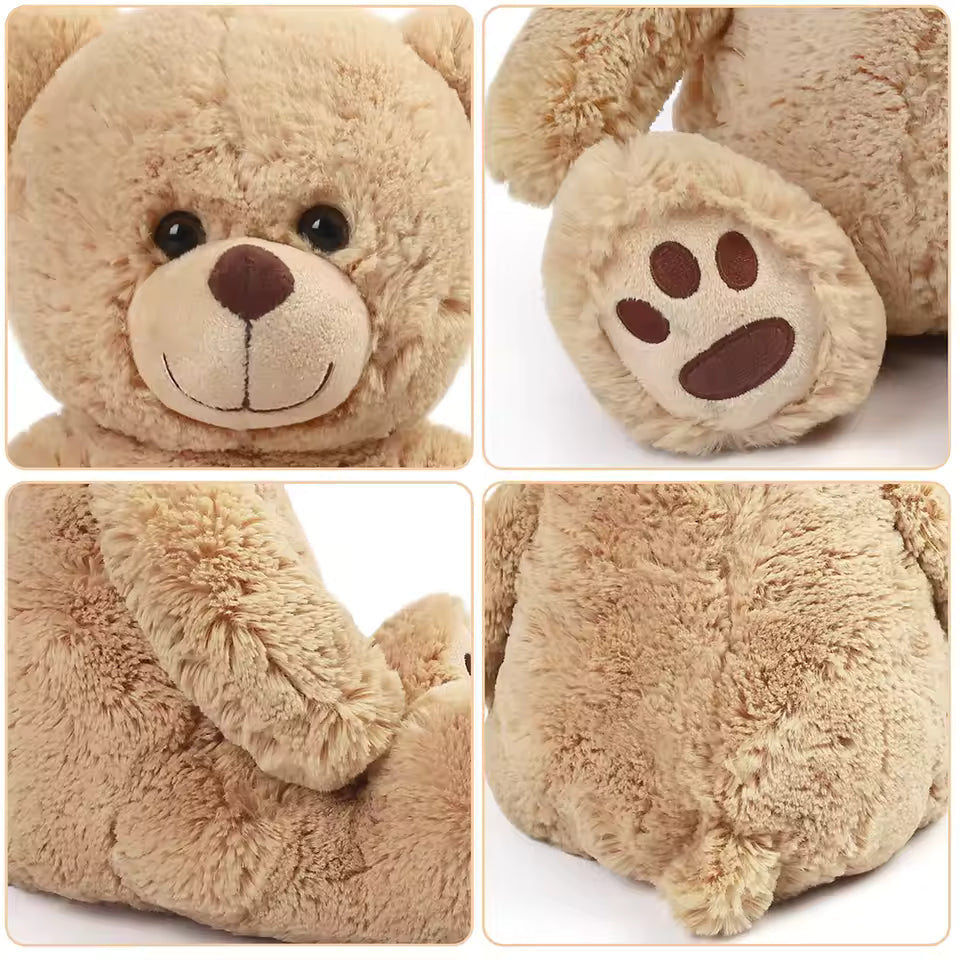 Brown Teddy Bear Stuffed Animals, 12'' Cute Plush Teddy Bear Toy,