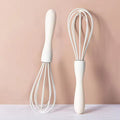 White Manual Silicone Whisk Hand-Held Baking Mixing Tool Baking Tool Set Cooking Kitchen Tools