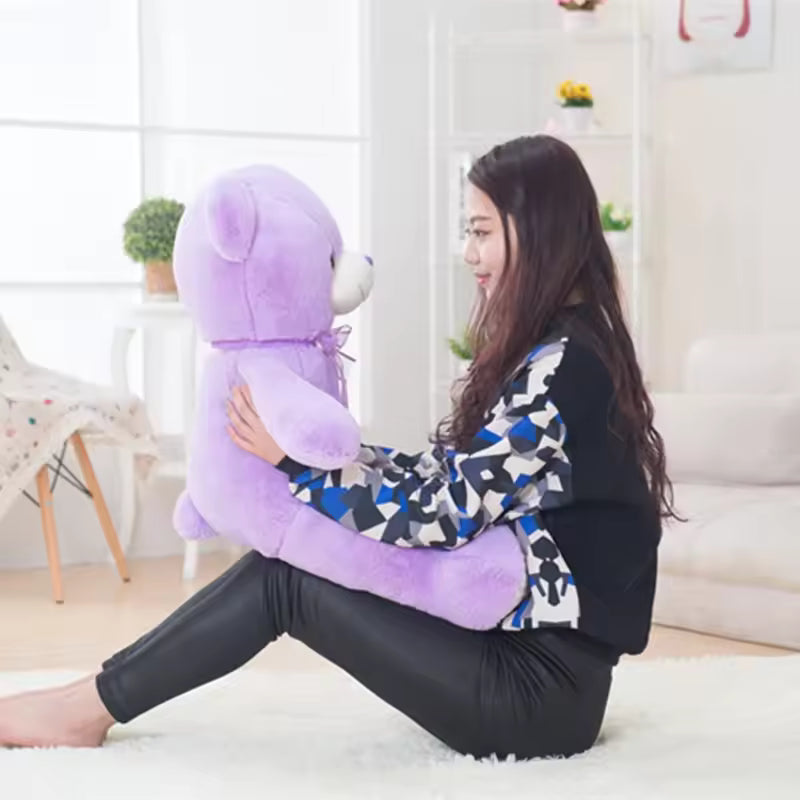 35/80cm Cute Purple Bear Plush Toys High Quality Stuffed Lovely Animals Bear Dolls