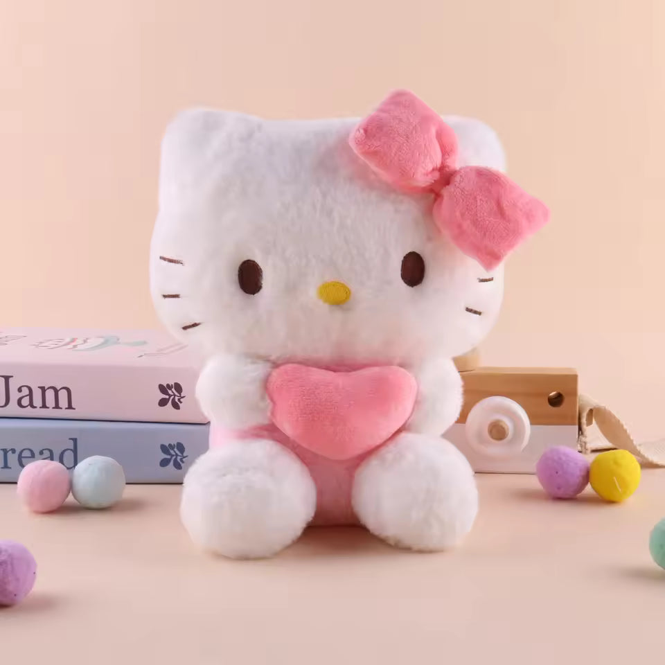 Sanrio Hello Kitty Kuromi Pillow KT Plush Toy Girls Soft Stuffed Animal Toys