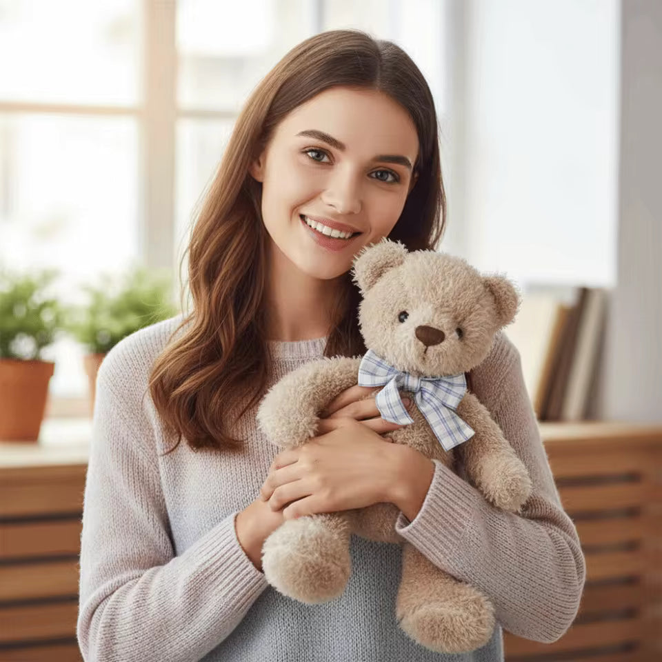 Christmas Gift Soft Bear Cute Fluffy Brown Soft Stuffed Animal Sweater Bear