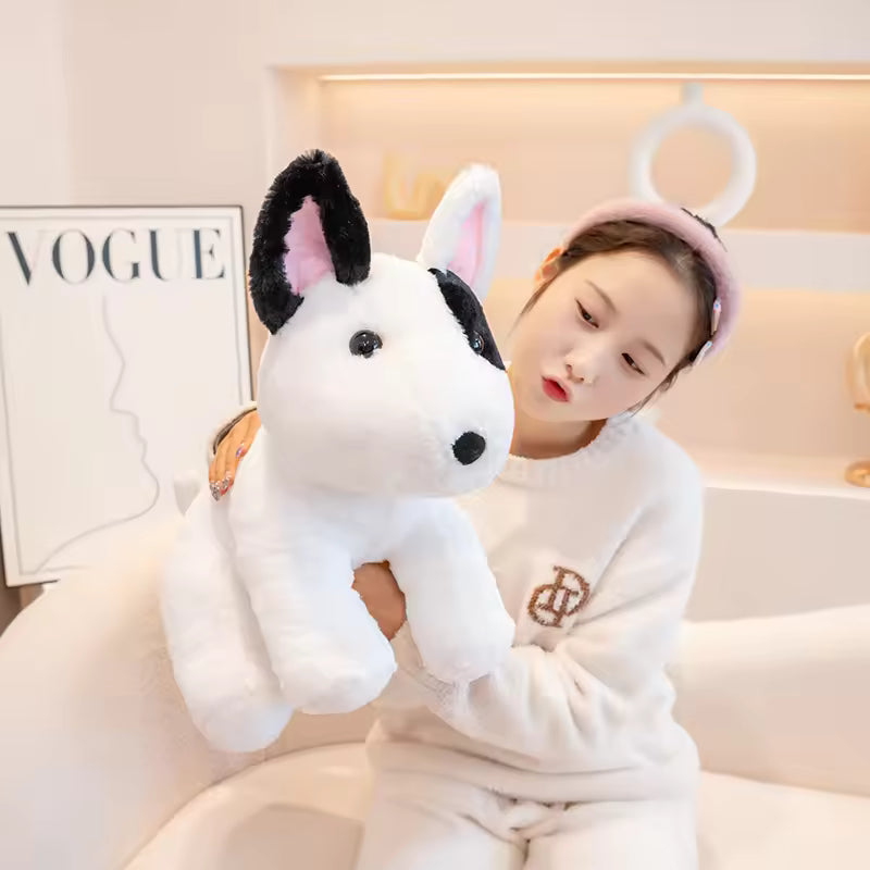 New 40/50cm Sitting Posture Bull Terrier Plush Toys Kawaii Pet Dog Stuffed Animal Toy