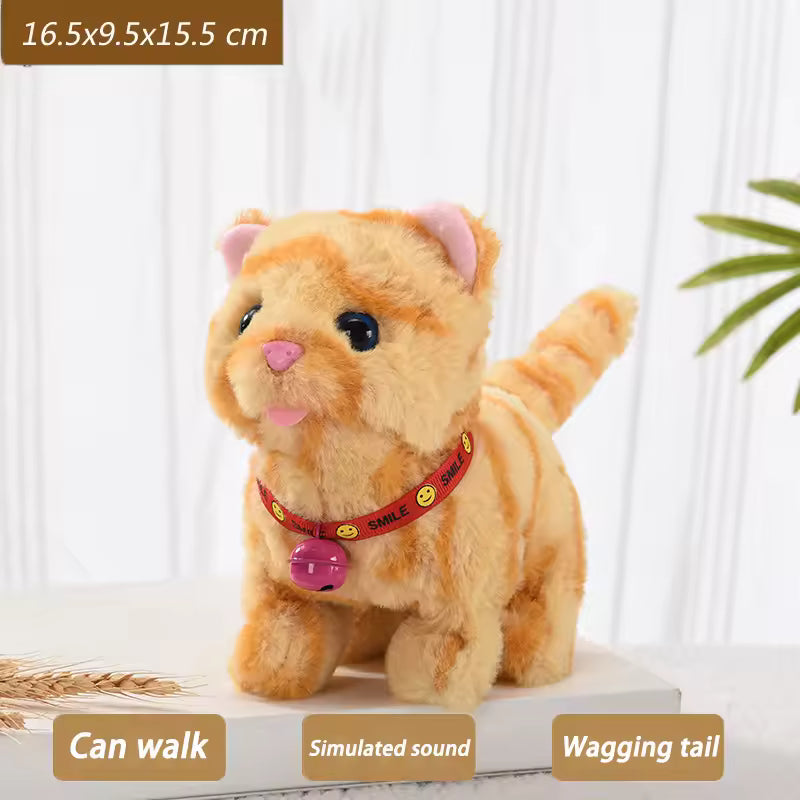 New Walking Kitty Plush Toy Electric Interactive Cat Stuffed Animal
