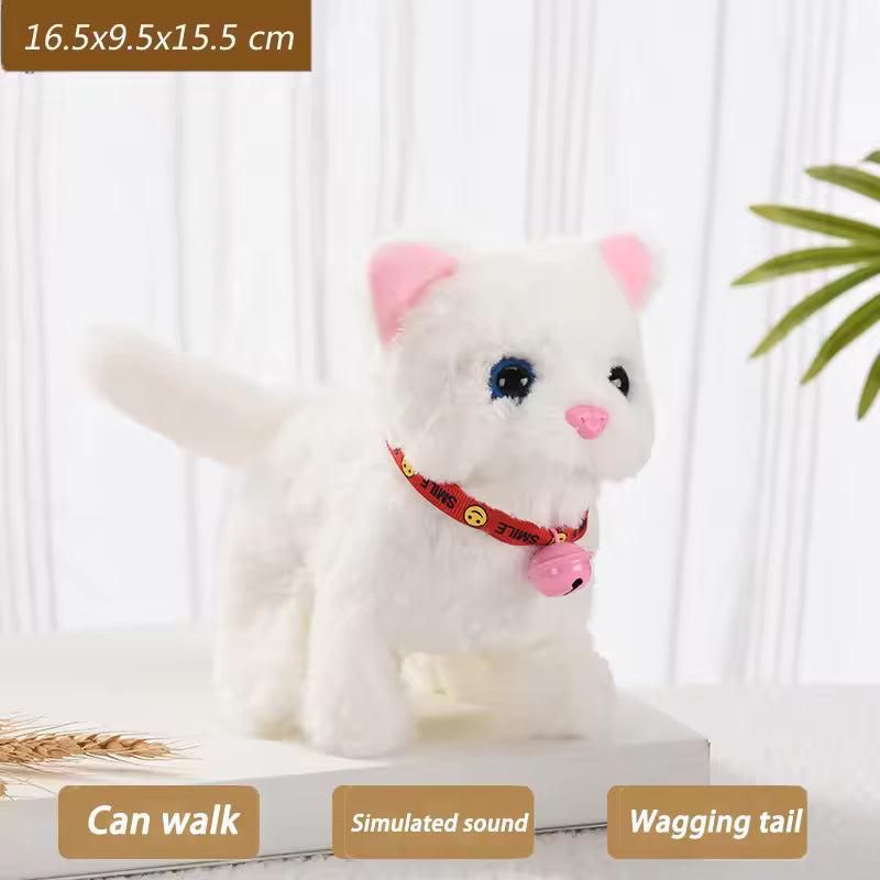 New Walking Kitty Plush Toy Electric Interactive Cat Stuffed Animal