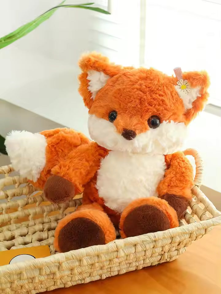 Plush Fox Doll Doll, Soft Fox Plush Stuffed Animal Pillow, Lovely Companion Plush Doll,