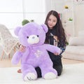 35/80cm Cute Purple Bear Plush Toys High Quality Stuffed Lovely Animals Bear Dolls