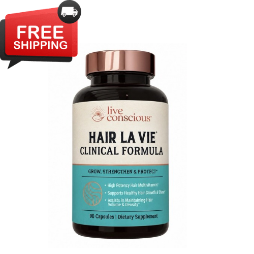 Hair La Vie Live Conscious Clinical Formula Hair Growth for Women & Men 90 Caps New