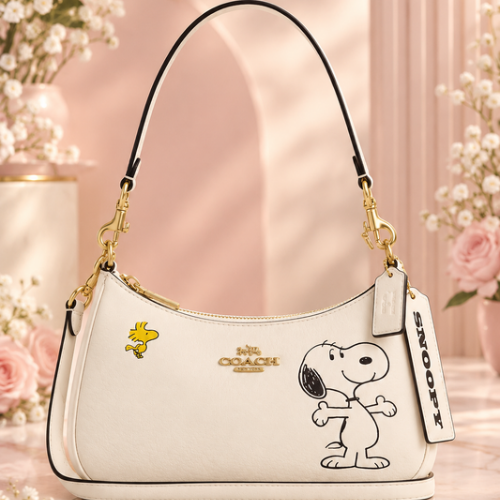 NWT Coach Peanuts Teri Shoulder Bag CBJ76 crossbody bag Snoopy