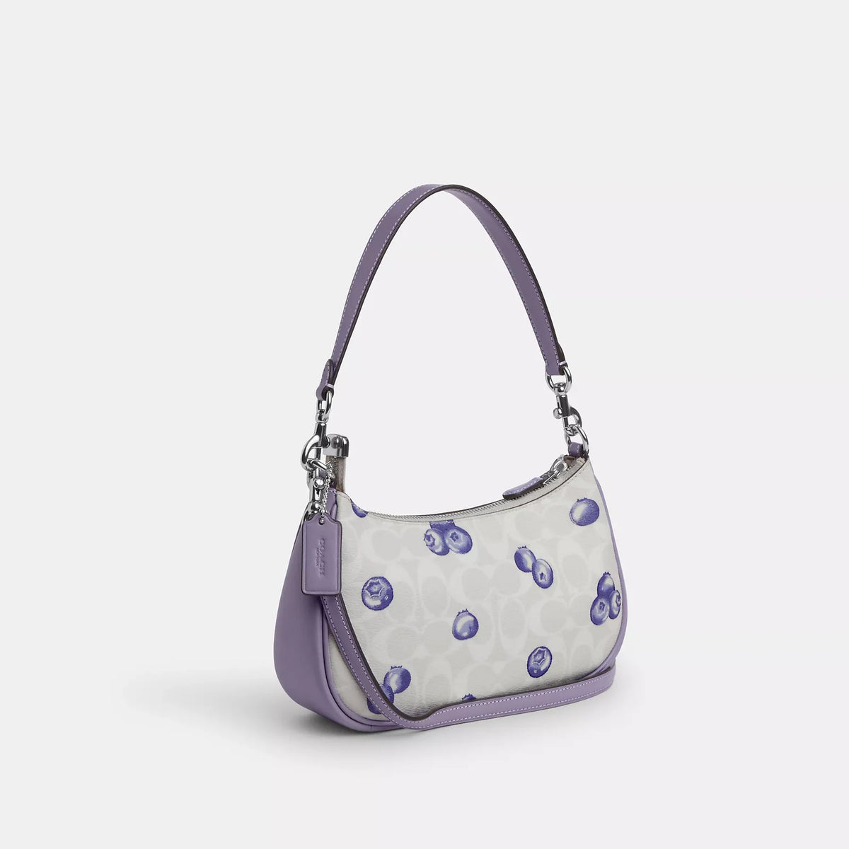 COACH CR292 Teri 2way Shoulder Signature Canvas Blueberry Print Outlet