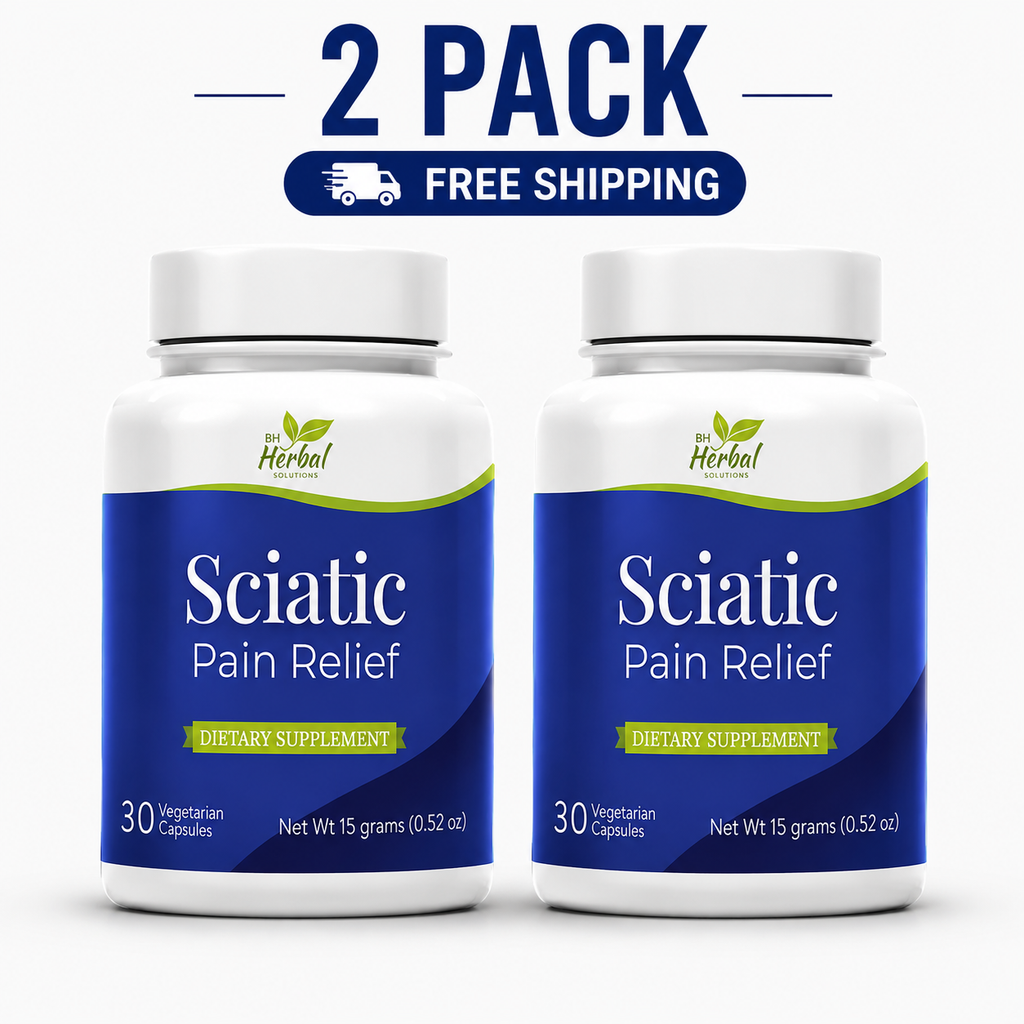 NEW 2 PACK Sciatic Pain Relief Natural Herbal Supplement