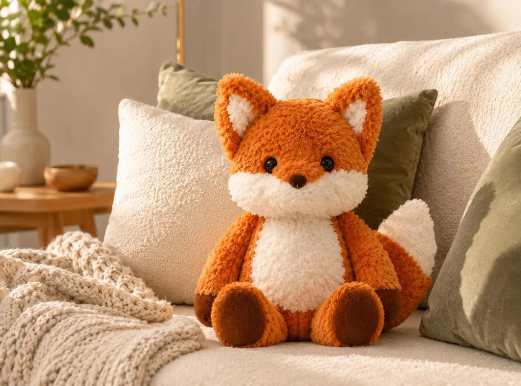Soft Fox Plush Toy | Cuddly Stuffed Animal Pillow Doll, Woodland Companion