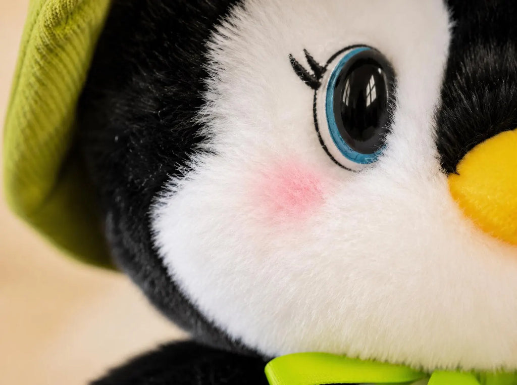 Penguin Plush Toy | Soft Stuffed Animal, 25cm Cozy Companion, Round-Hat Decor