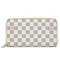 Louis Vuitton Zippy Organizer N60012 Damier Azur Canvas Wallet White