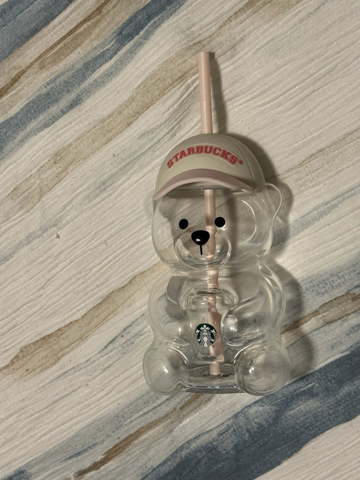Starbucks Bearista Bear Cup Tumblers With Strawberry Topper Baseball Cap