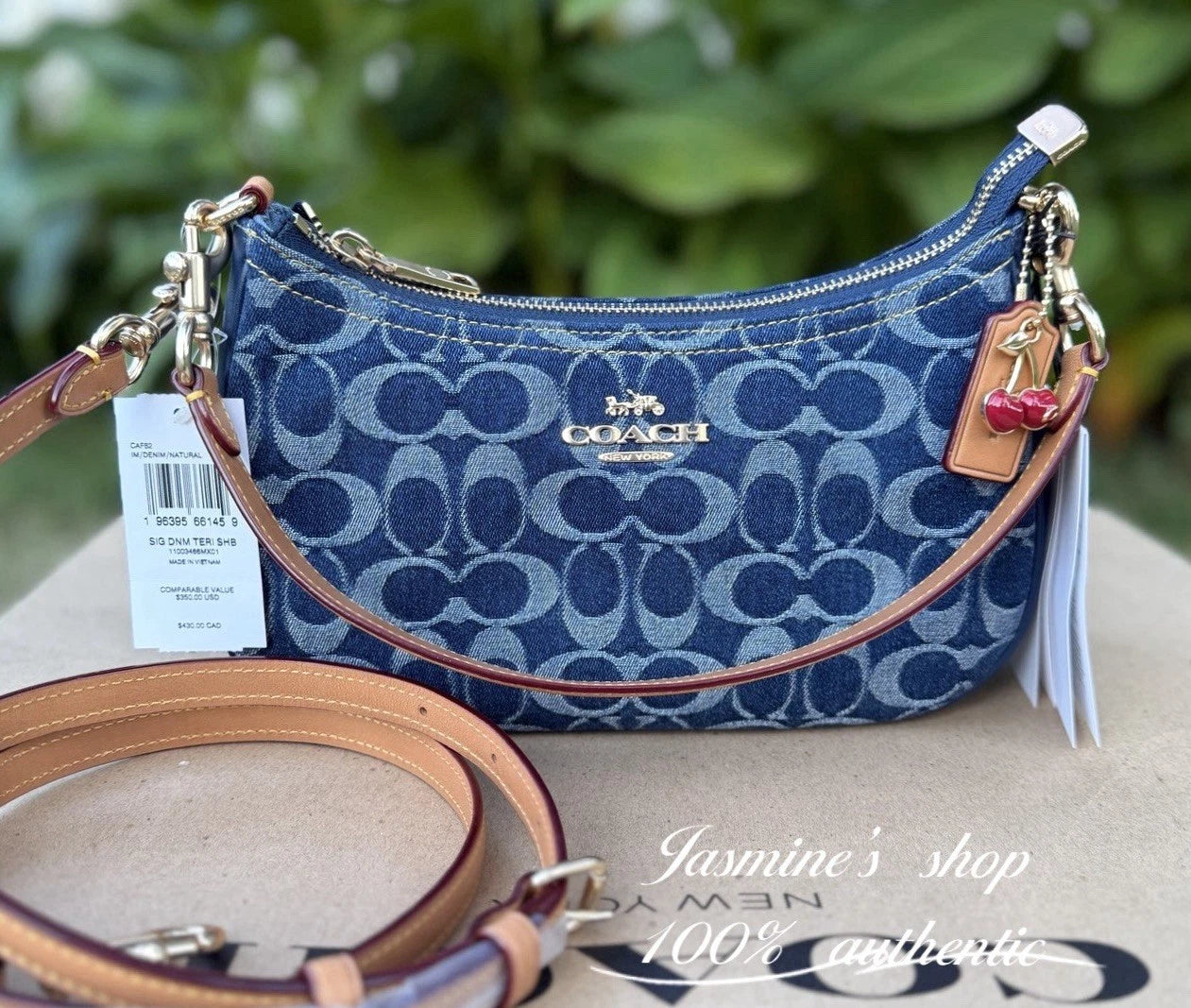 NWT Coach Teri Shoulder Bag In Signature Denim CAF82