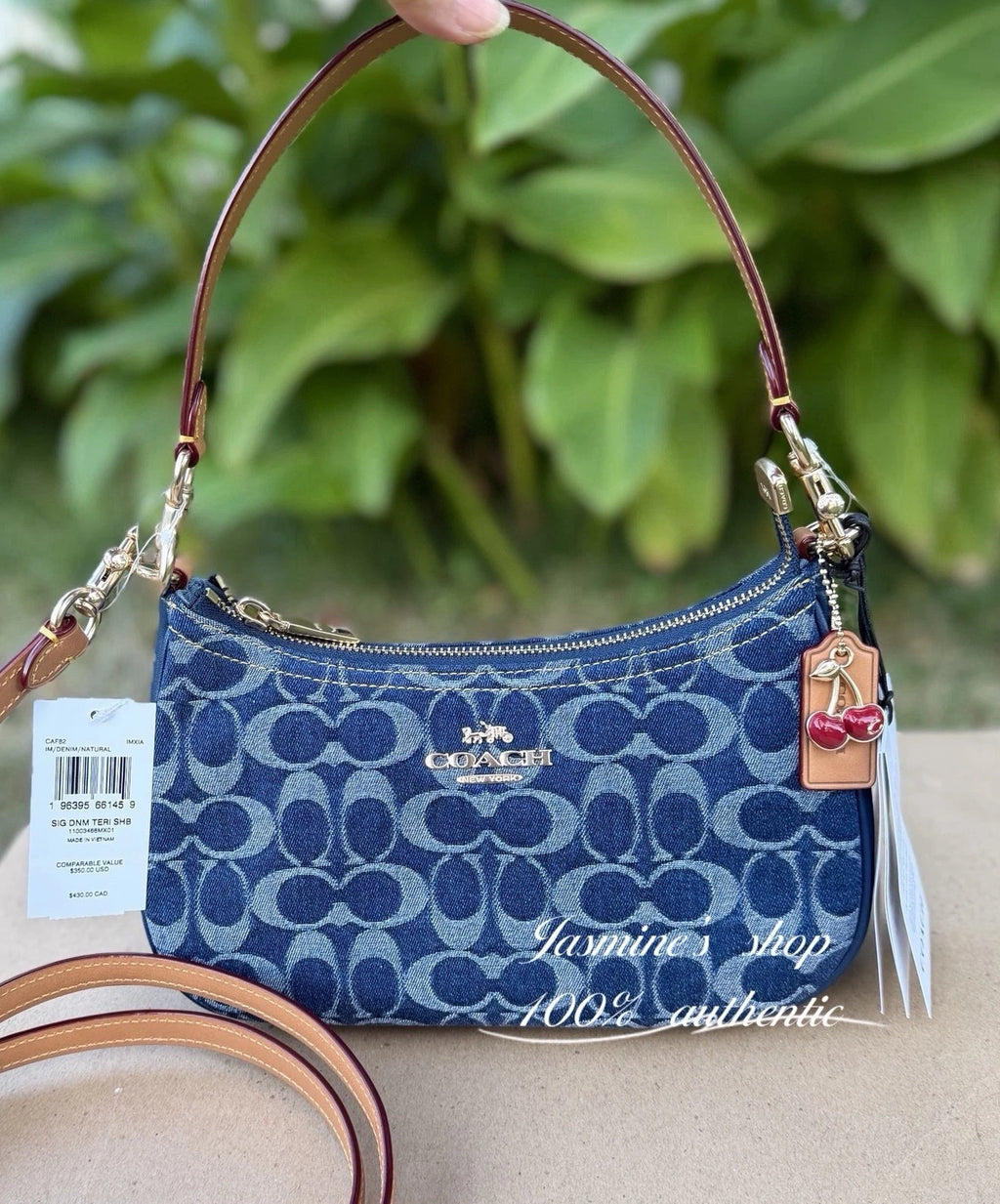 NWT Coach Teri Shoulder Bag In Signature Denim CAF82