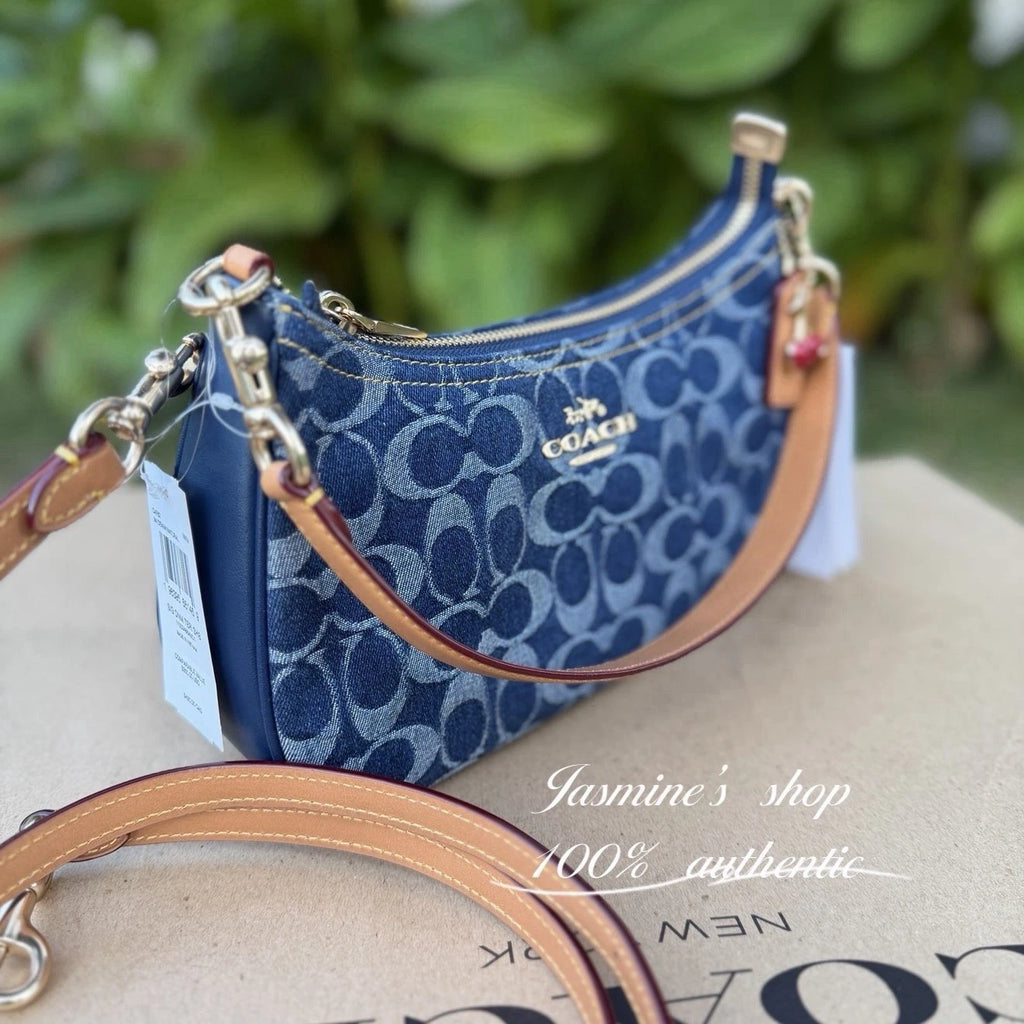 NWT Coach Teri Shoulder Bag In Signature Denim CAF82