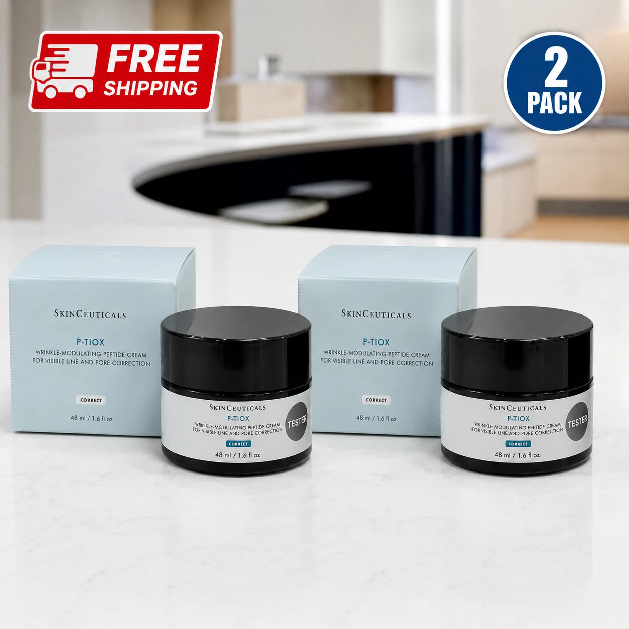 P-TIOX Wrinkle Modulating Peptide Cream SkinCeuticals 1.6oz / 48ml(2PACK)