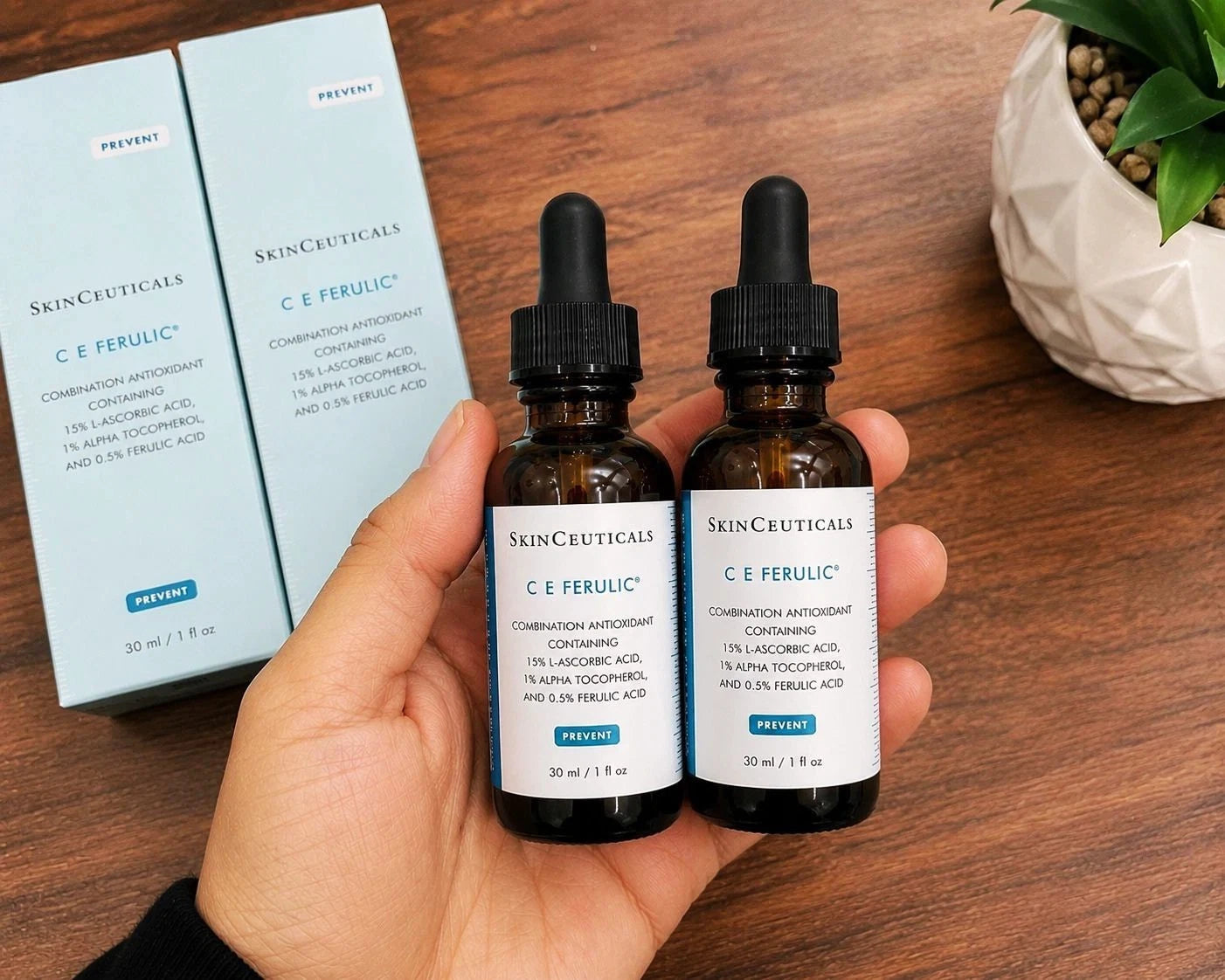 2 Pack SkinCeuticals C E Ferulic 15% L-Ascorbic Acid Vitamin C Serum, 1oz/30ml