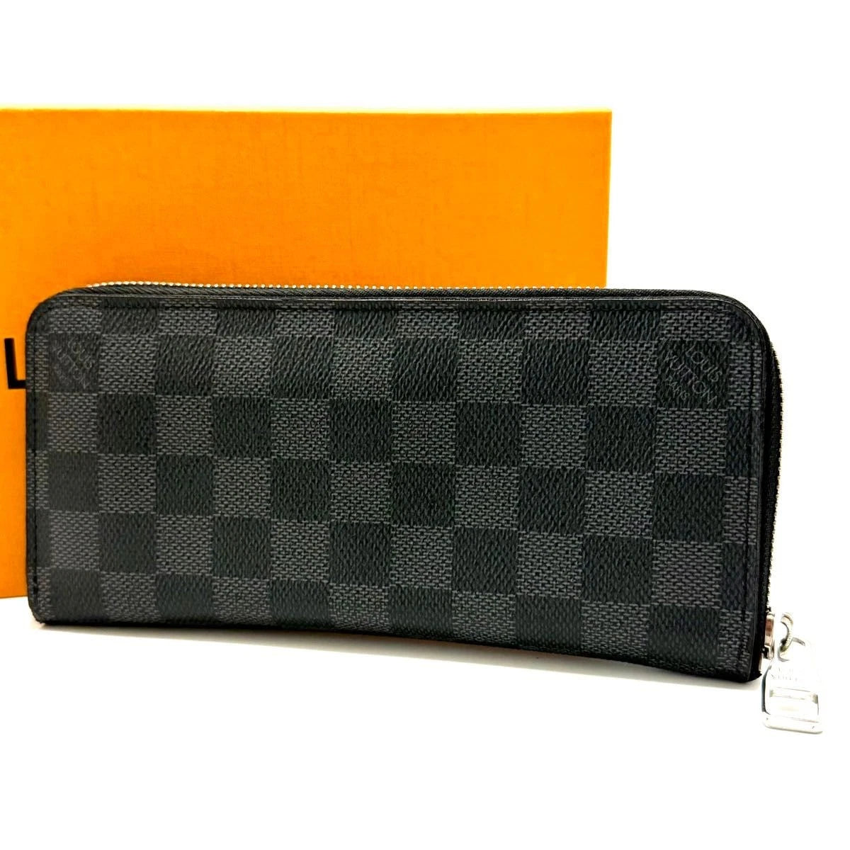 Louis Vuitton Damier Graphite Vertical Zippy Wallet Black