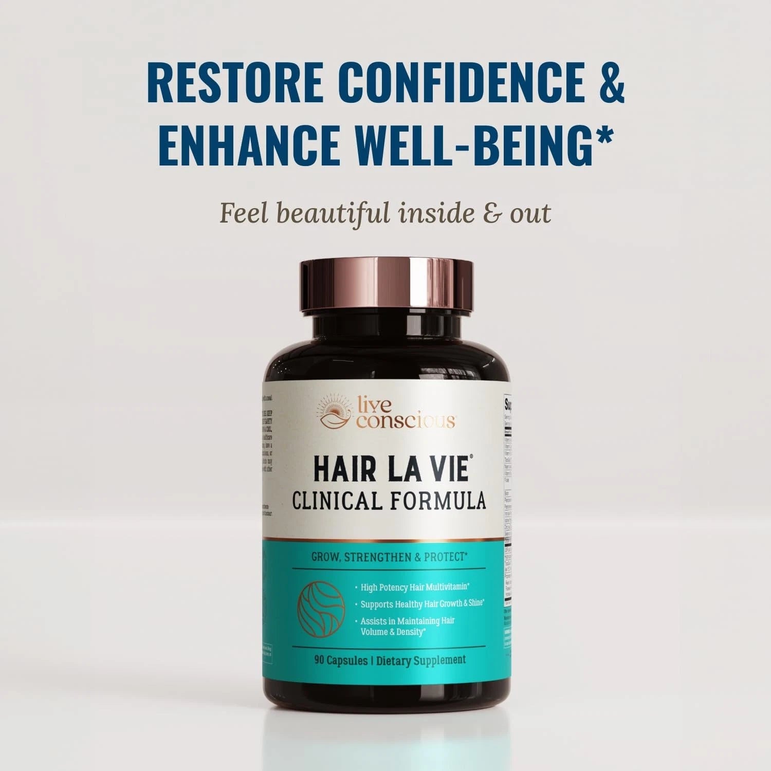 Hair La Vie Clinical Formula Hair Vitamins for Hair Regrowth, 90 Caps Pack of 2