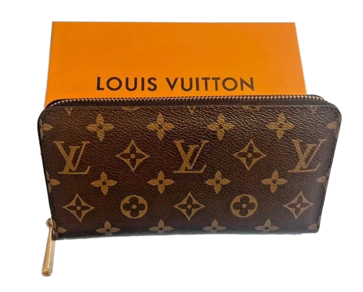 LOUIS VUITTON MONOGRAM ZIPPY WALLET ZIP AROUND LONG PURSE BROWN