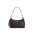 COACH CA548 Women’s Teri Shoulder Bag In Signature Canvas Gold/Brown Black
