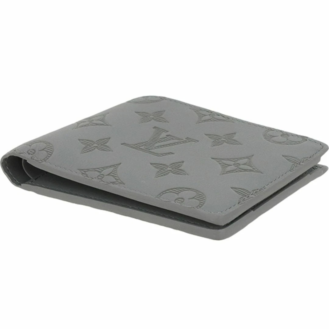 LOUIS VUITTON Monogram Shadow Portefeuille Multiple Wallet Bifold Gray