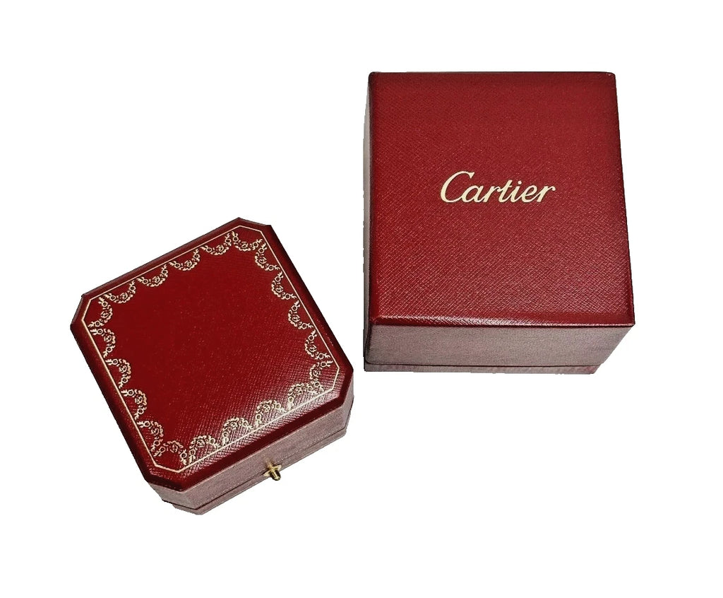 Cartier Signature Love Ring Box Red Travel Case Empty Gift Box