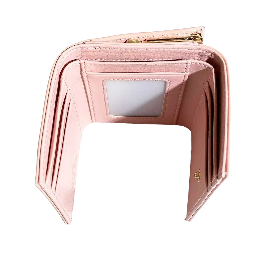 Vivienne Westwood Gamaguchi Trifold Wallet Pink/Gold orb Patent leather F/S