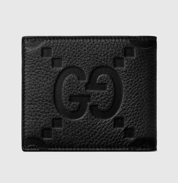 Gucci Gg Jumbo Black Leather Wallet