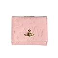 Vivienne Westwood Gamaguchi Trifold Wallet Pink/Gold orb Patent leather F/S