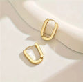 Square Hoop Earrings Stainless Steel Minimalist Punk Unisex Rock Jewelry Gifts