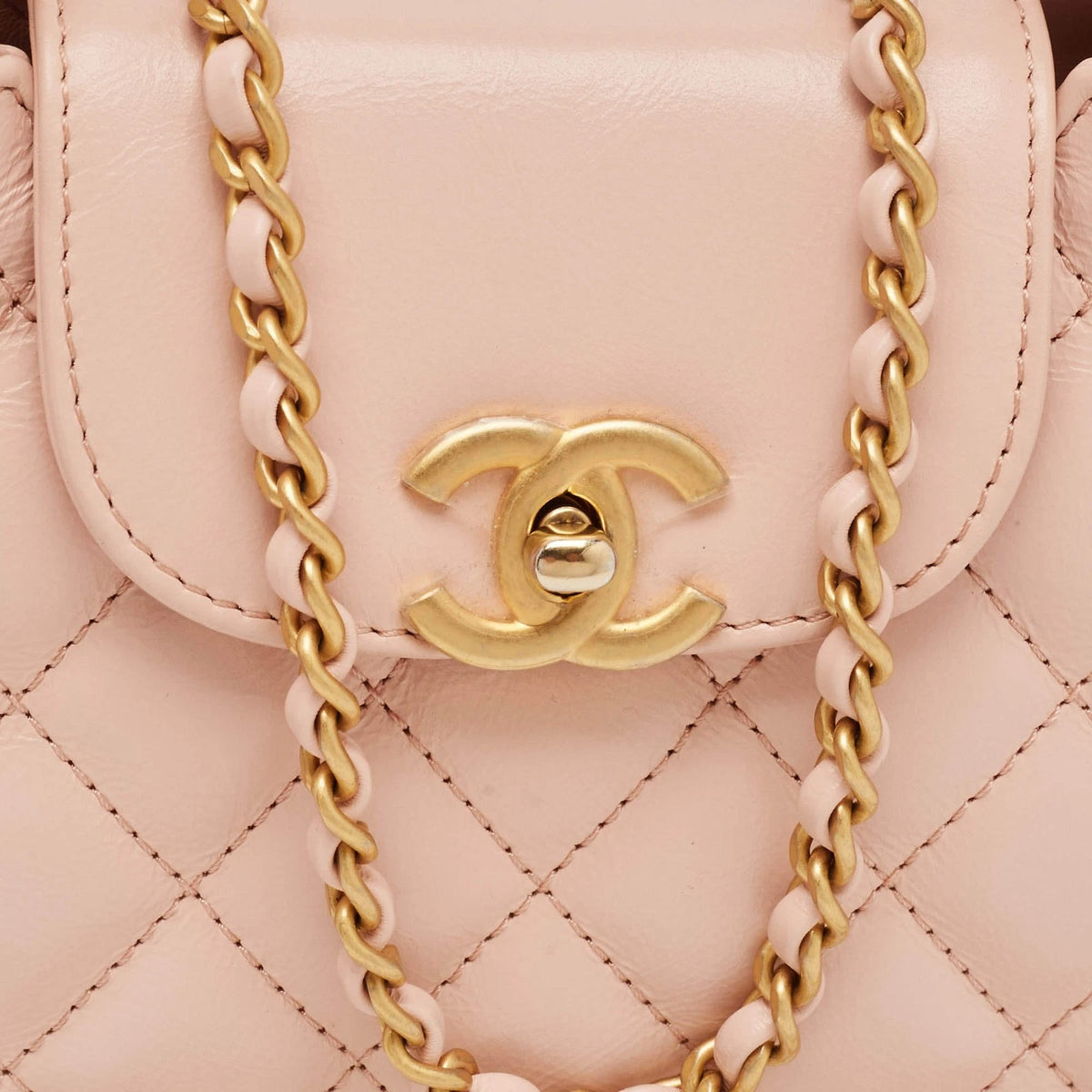 CHANEL Kelly Mini Shopping Pink Shiny Calfskin Quilted Handbag Crossbody Bag 23K