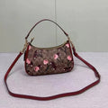 Teri Shoulder Bag CY694 – Signature Canvas Cherry Print Tan Brown