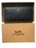 COACH Boxed Long Zip Around Wallet Signature Leather F53834 outlet New