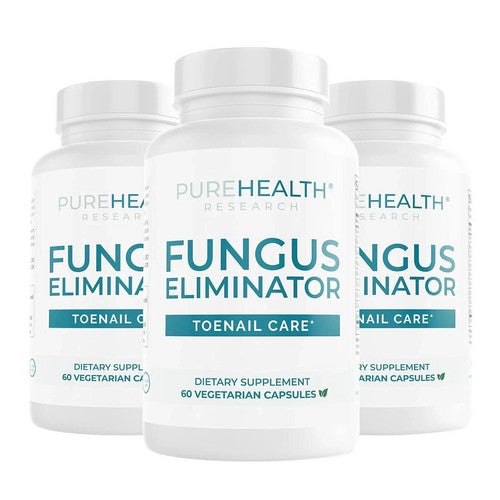 3 PACK PureHealth Research Fungus Eliminator - Toenail Care,Wormwood,Oregano, Garlic