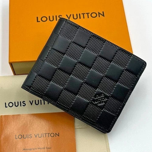 Louis Vuitton Damier Graphite Bifold Wallet Unisex Black Leather